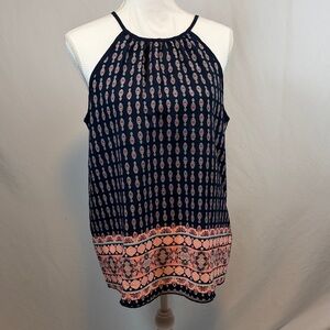 Wishful Park Navy and Pink Tank Top Size Large
